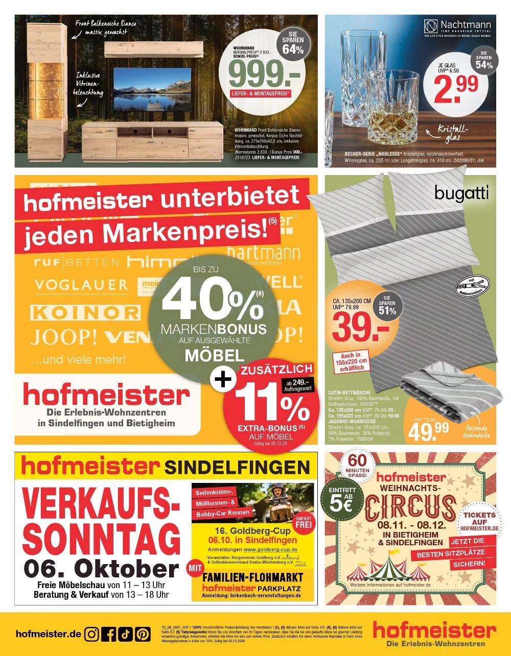 Hofmeister Black Friday October 2024 Wöchentliche Angebote, Rabatte, Ermäßigungen und digitale Gutscheine.