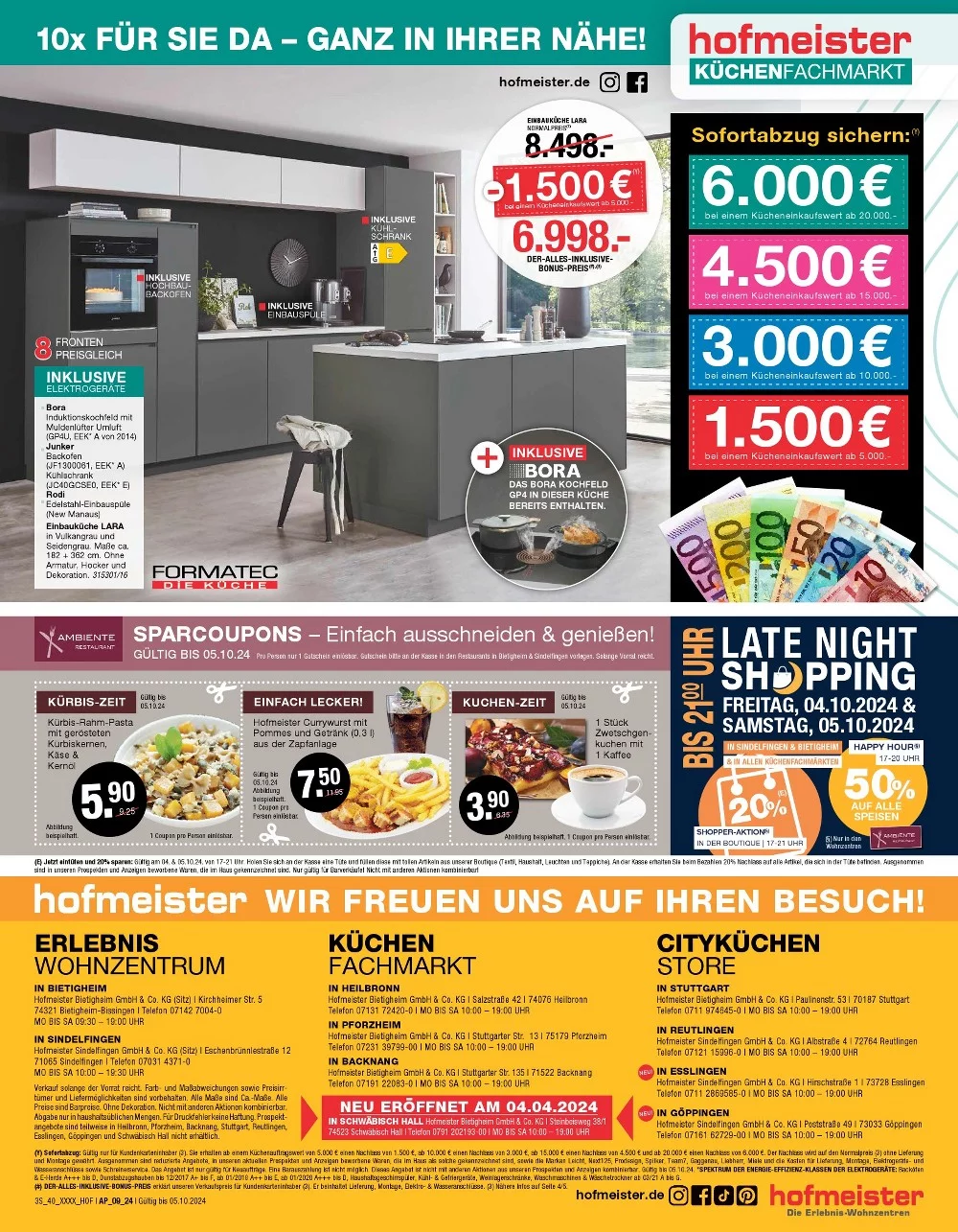 Hofmeister Black Friday October 2024 Wöchentliche Angebote, Rabatte, Ermäßigungen und digitale Gutscheine.