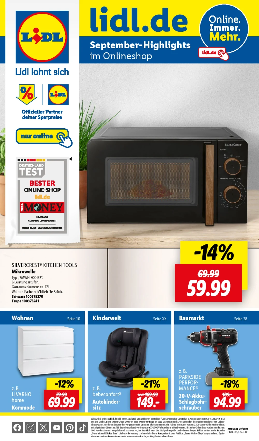 Lidl Online October 2024 Wöchentliche Angebote, Rabatte, Ermäßigungen und digitale Gutscheine.