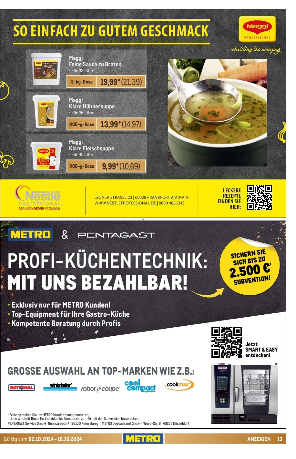 Metro Gastrojournal Prospekt October 2024 Wöchentliche Angebote, Rabatte, Ermäßigungen und digitale Gutscheine.