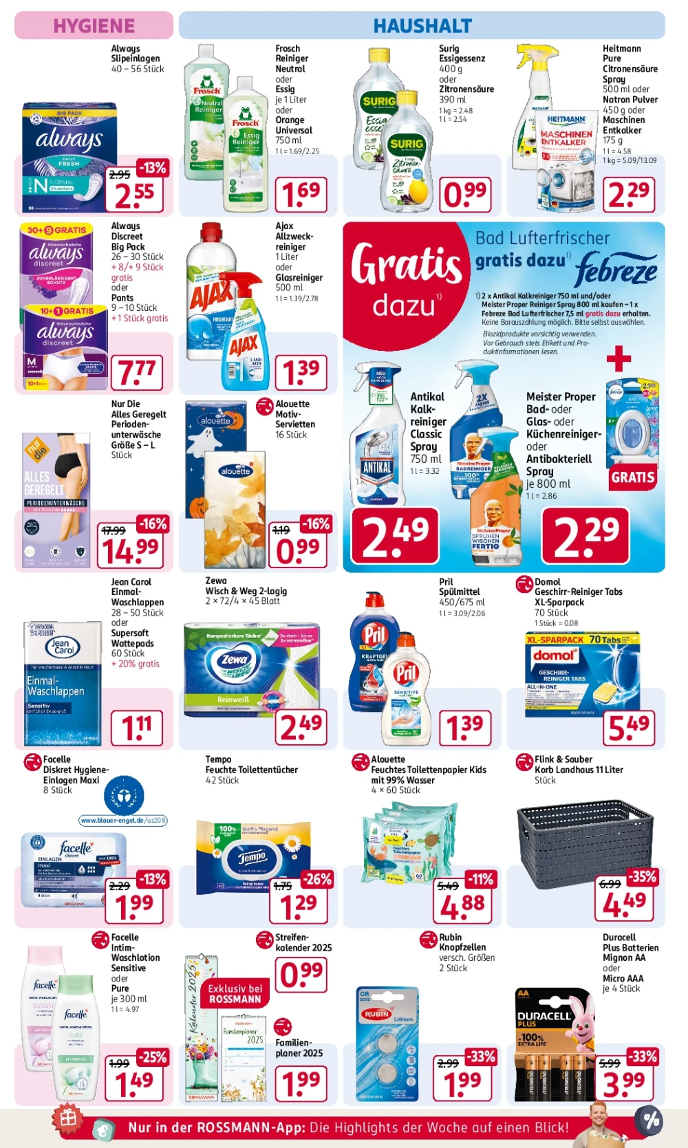 Rossmann Black Friday October 2024 Wöchentliche Angebote, Rabatte, Ermäßigungen und digitale Gutscheine.