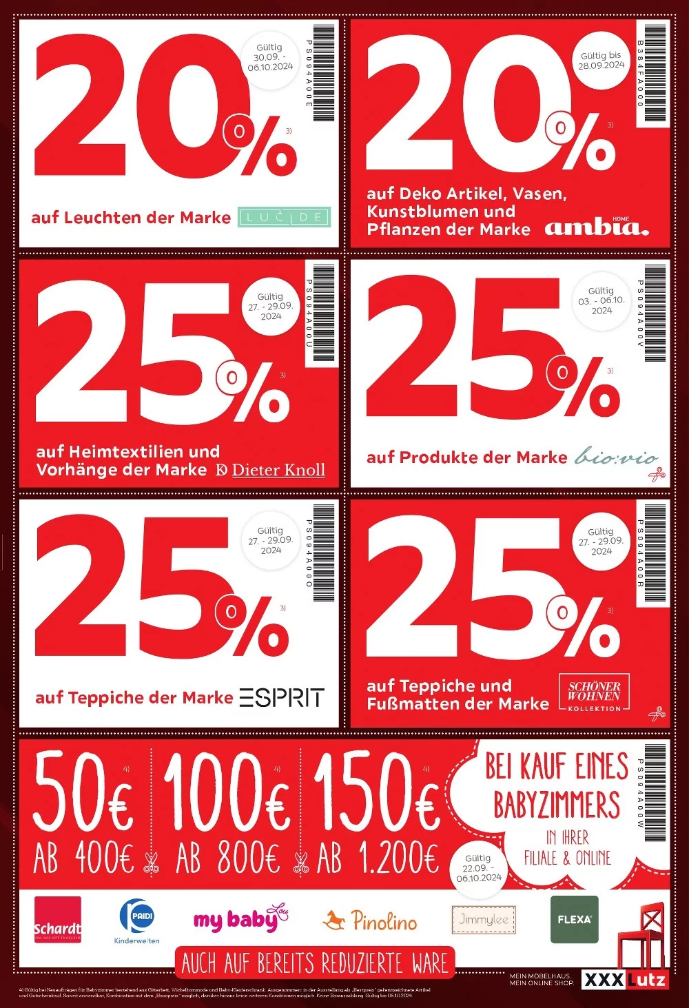 XXXLutz Black Friday October 2024 Wöchentliche Angebote, Rabatte, Ermäßigungen und digitale Gutscheine.