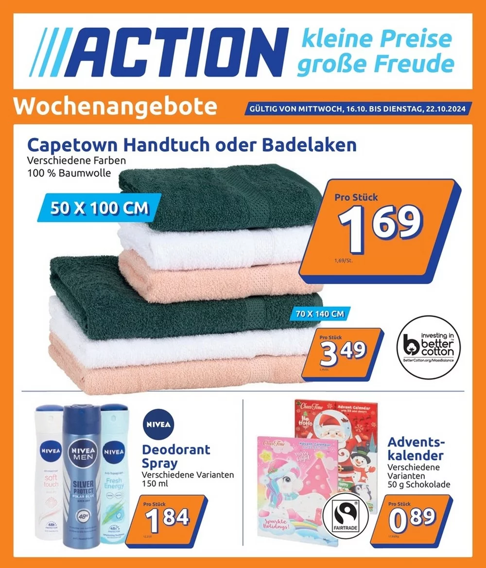 Action October 2024 Wöchentliche Angebote, Rabatte, Ermäßigungen und digitale Gutscheine.