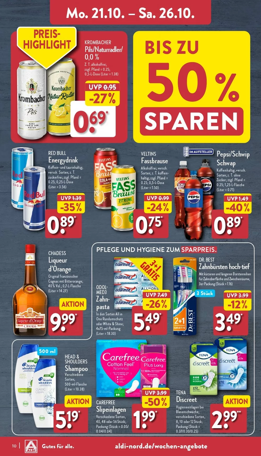 Aldi Nord Prospekt October 2024 Wöchentliche Angebote, Rabatte, Ermäßigungen und digitale Gutscheine.