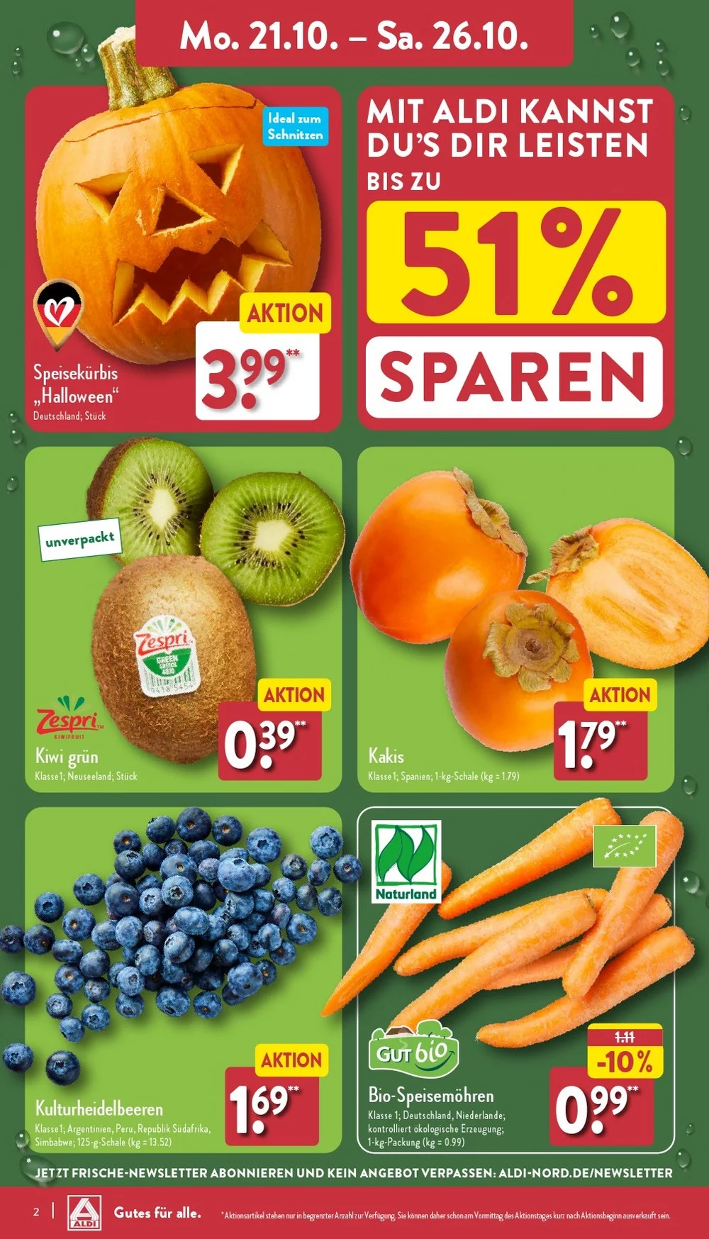 Aldi Nord Prospekt October 2024 Wöchentliche Angebote, Rabatte, Ermäßigungen und digitale Gutscheine.