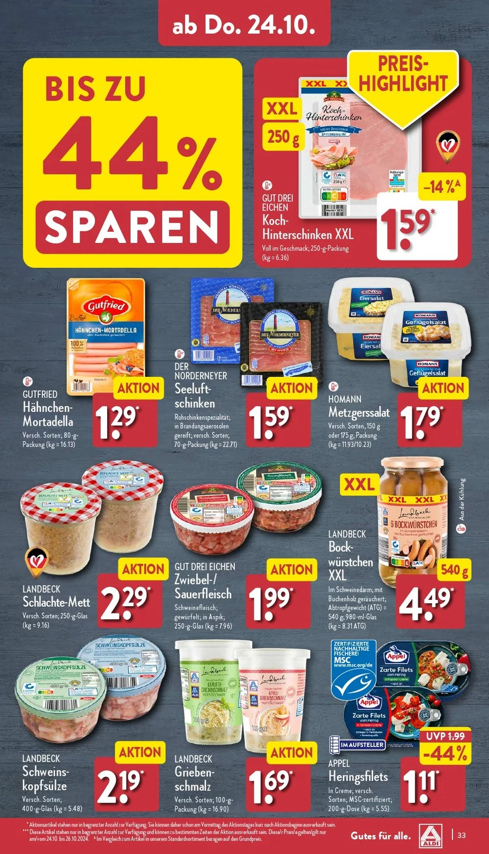 Aldi Nord Prospekt October 2024 Wöchentliche Angebote, Rabatte, Ermäßigungen und digitale Gutscheine.