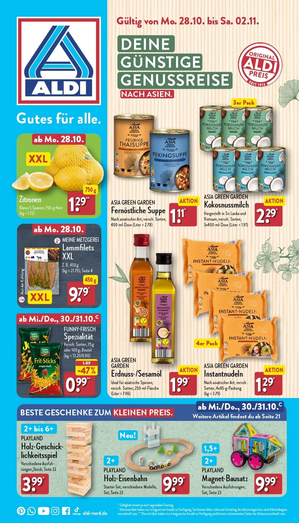 Aldi Nord October 2024 Wöchentliche Angebote, Rabatte, Ermäßigungen und digitale Gutscheine.