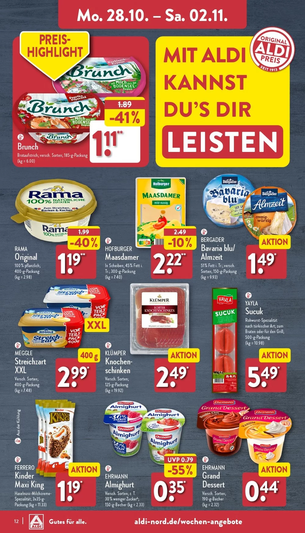 Aldi Nord October 2024 Wöchentliche Angebote, Rabatte, Ermäßigungen und digitale Gutscheine.