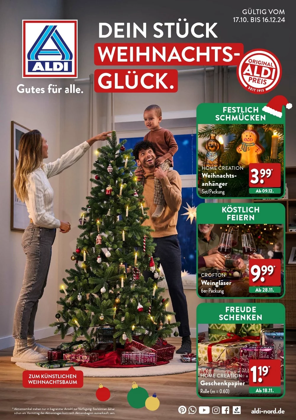 Aldi Süd Weihnachten October 2024 Wöchentliche Angebote, Rabatte, Ermäßigungen und digitale Gutscheine.