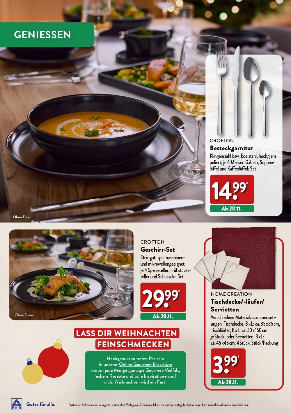 Aldi Nord Weihnachten October 2024 Wöchentliche Angebote, Rabatte, Ermäßigungen und digitale Gutscheine.