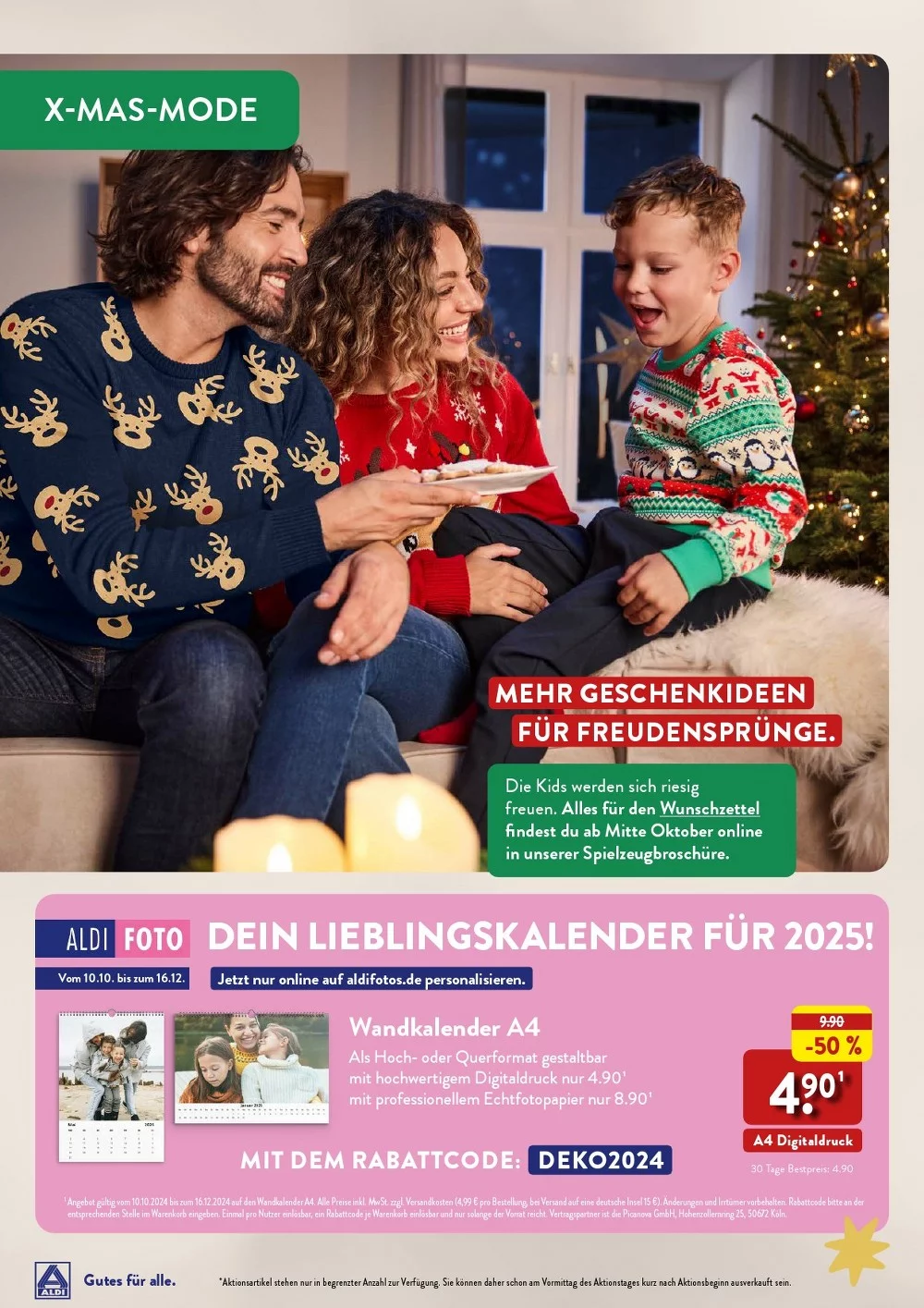 Aldi Süd Weihnachten October 2024 Wöchentliche Angebote, Rabatte, Ermäßigungen und digitale Gutscheine.