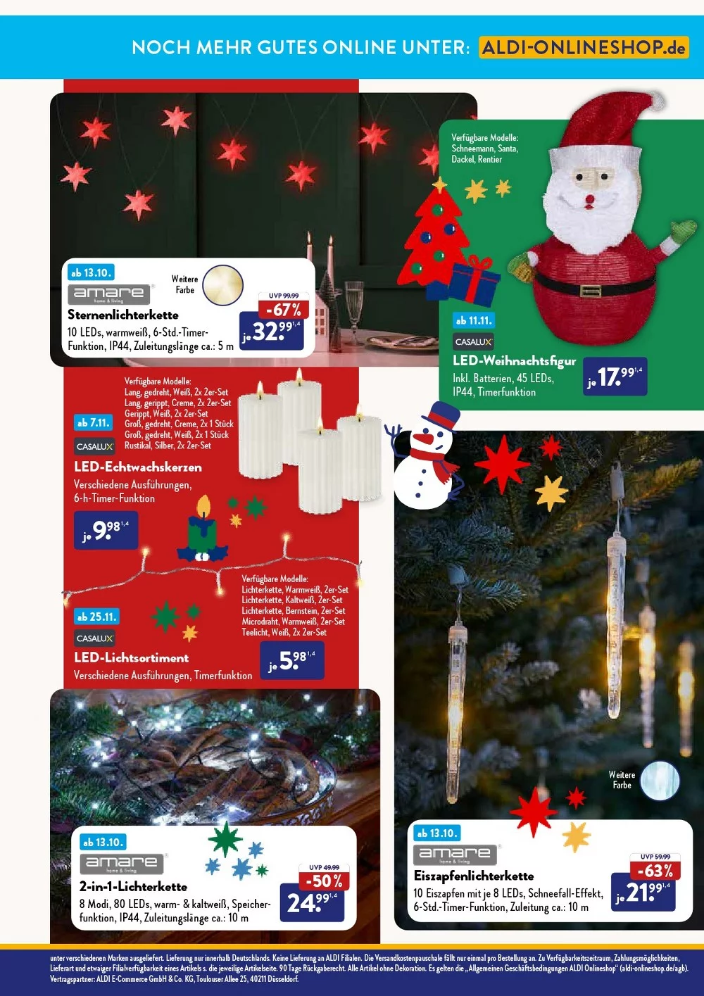 Aldi Süd Weihnachten October 2024 Wöchentliche Angebote, Rabatte, Ermäßigungen und digitale Gutscheine.