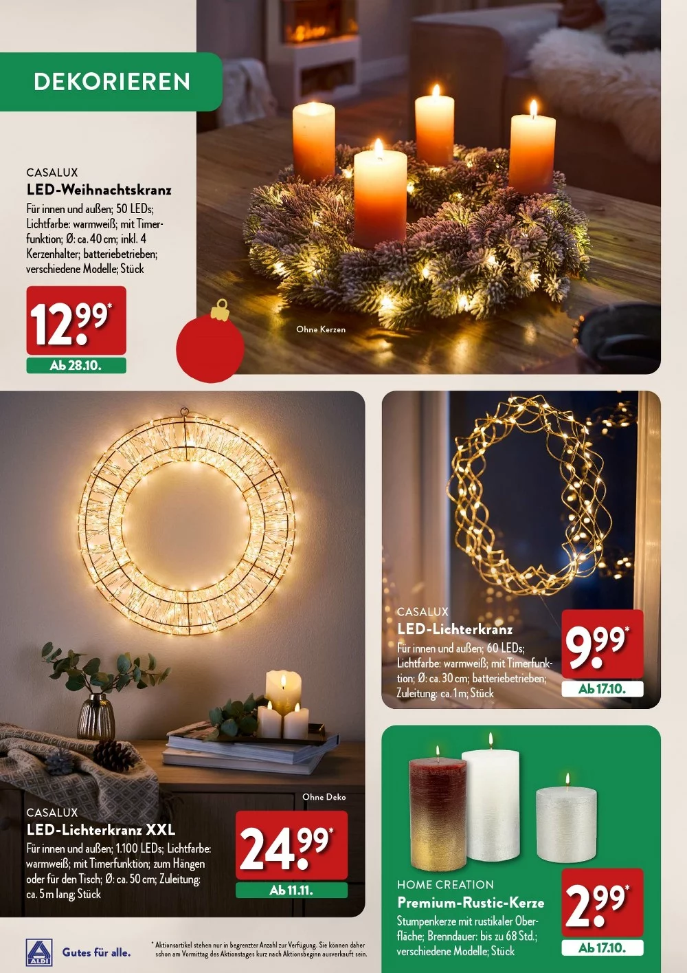 Aldi Nord Weihnachten October 2024 Wöchentliche Angebote, Rabatte, Ermäßigungen und digitale Gutscheine.