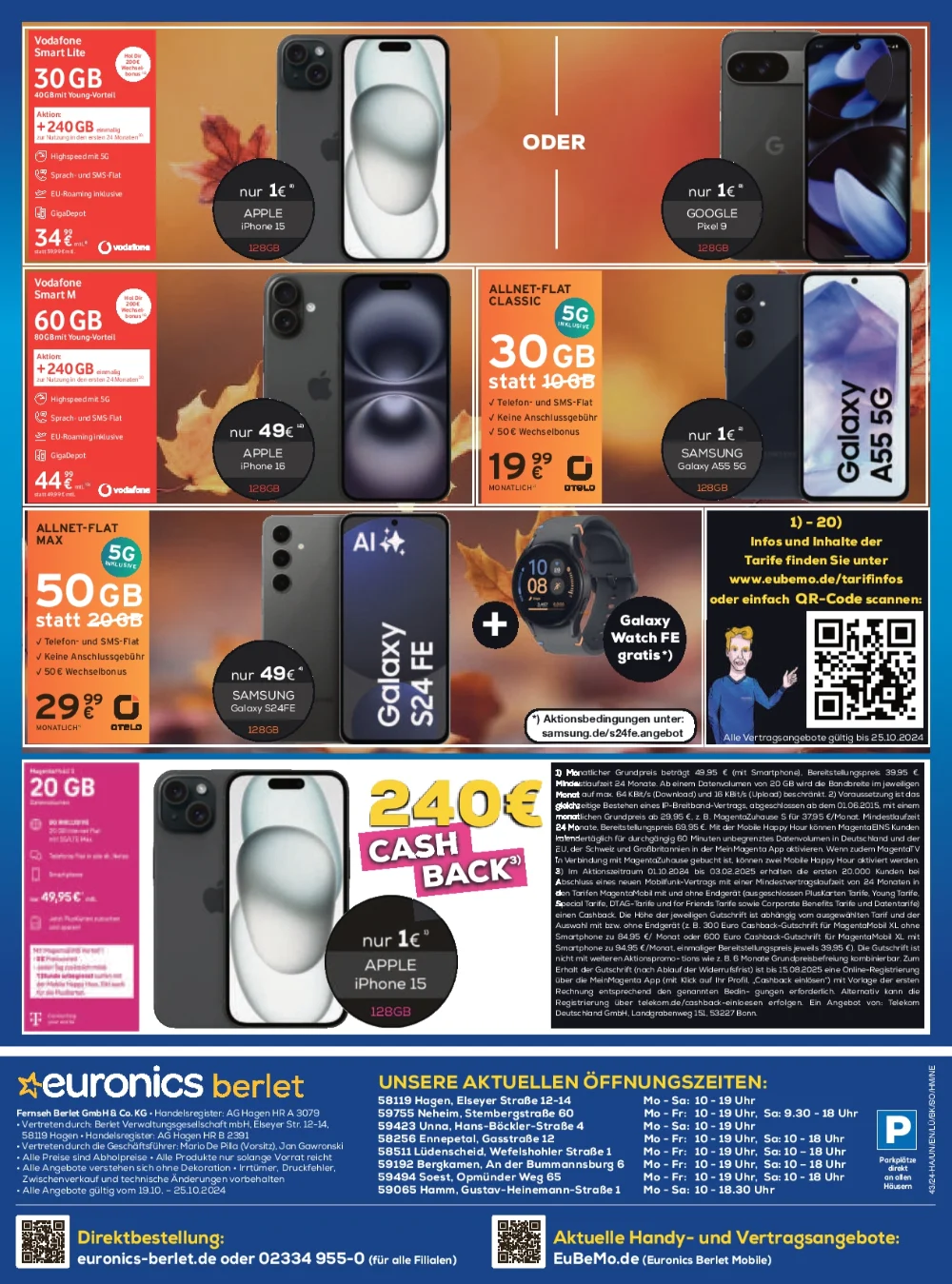 Euronics Prospekt October 2024 Wöchentliche Angebote, Rabatte, Ermäßigungen und digitale Gutscheine.