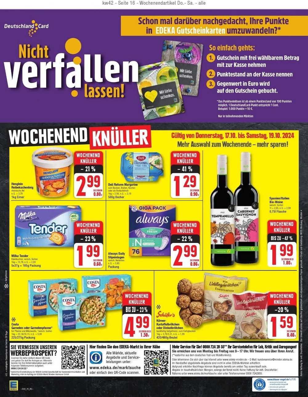 Edeka Black Friday October 2024 Wöchentliche Angebote, Rabatte, Ermäßigungen und digitale Gutscheine.