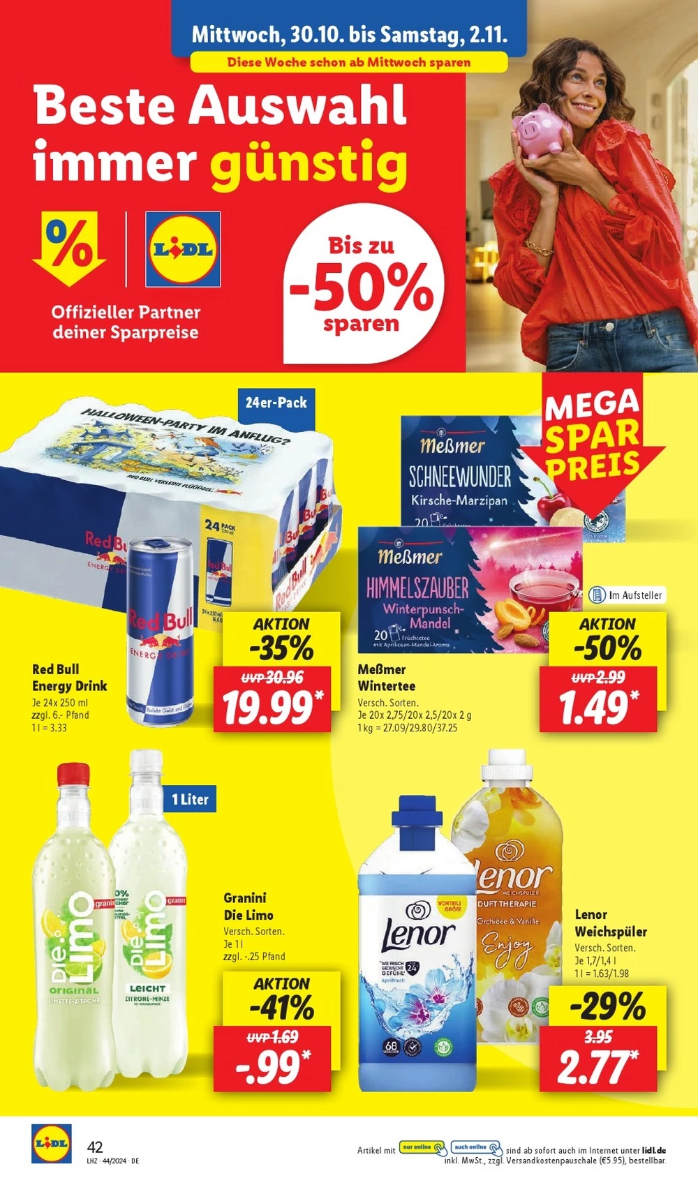 Lidl October 2024 Wöchentliche Angebote, Rabatte, Ermäßigungen und digitale Gutscheine.