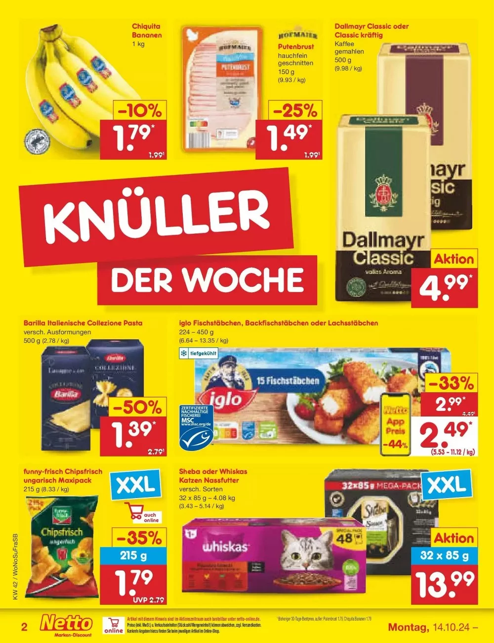 Netto Marken-Discount Prospekt October 2024 Wöchentliche Angebote, Rabatte, Ermäßigungen und digitale Gutscheine.