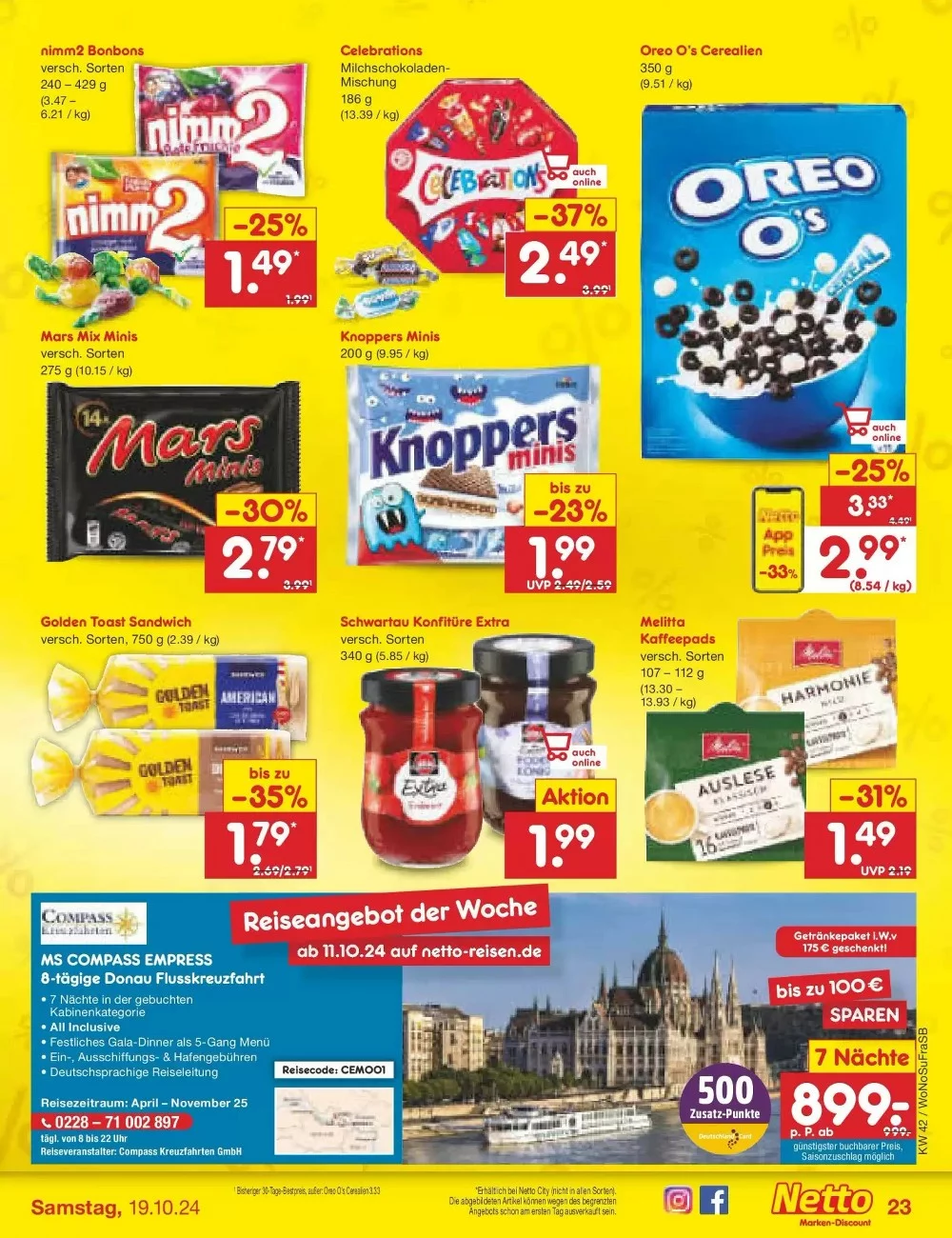 Netto Marken-Discount Prospekt October 2024 Wöchentliche Angebote, Rabatte, Ermäßigungen und digitale Gutscheine.