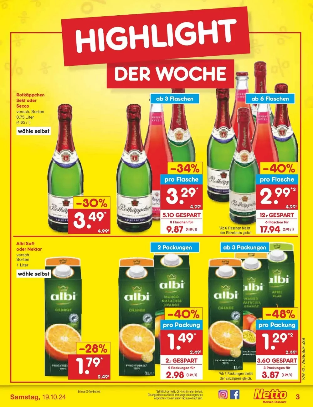 Netto Marken-Discount Prospekt October 2024 Wöchentliche Angebote, Rabatte, Ermäßigungen und digitale Gutscheine.