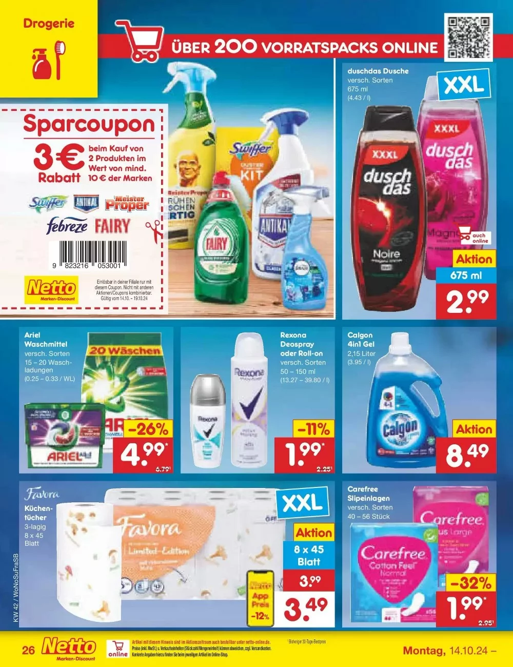 Netto Marken-Discount Prospekt October 2024 Wöchentliche Angebote, Rabatte, Ermäßigungen und digitale Gutscheine.