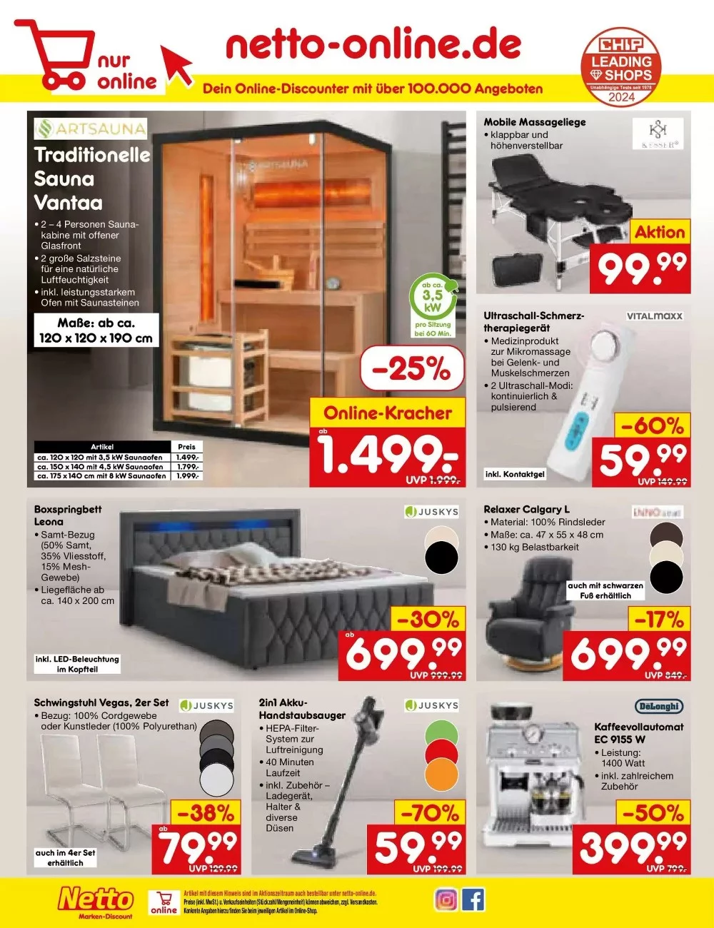 Netto Marken-Discount Prospekt October 2024 Wöchentliche Angebote, Rabatte, Ermäßigungen und digitale Gutscheine.