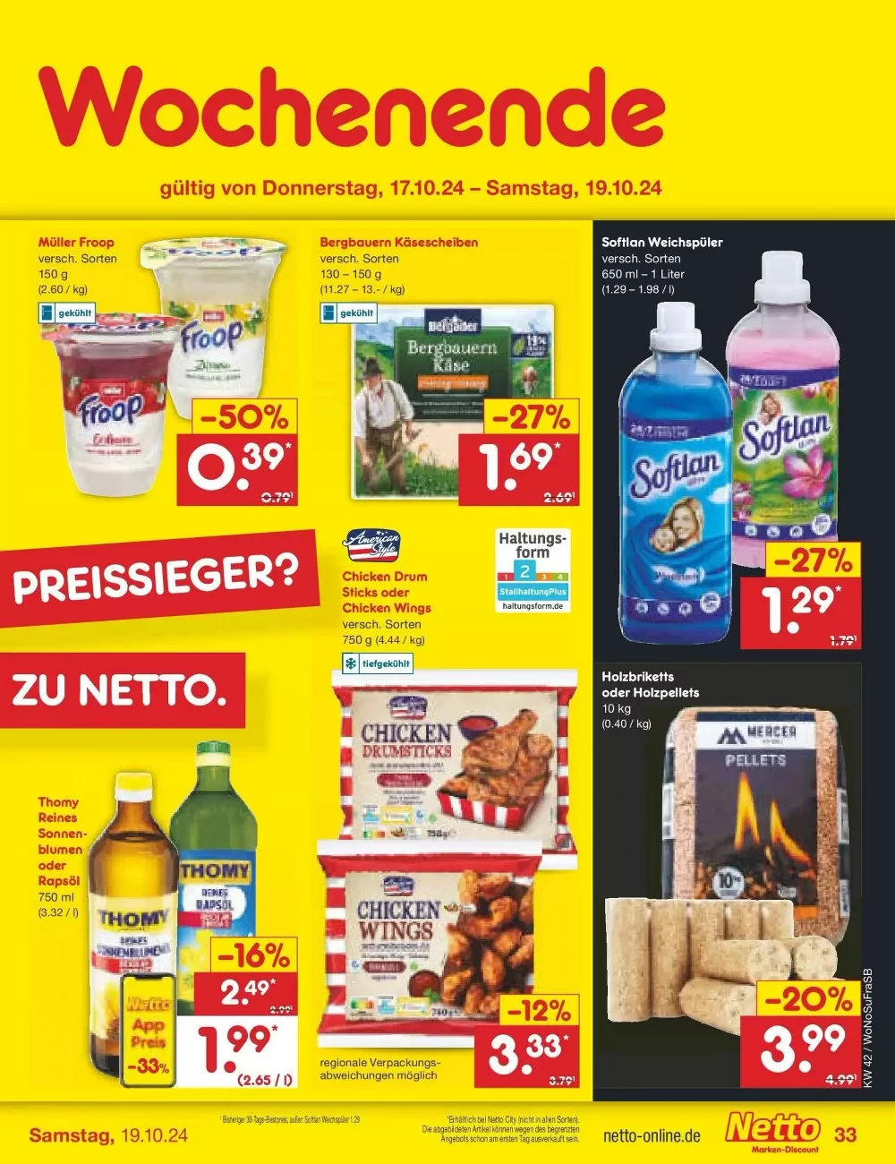 Netto Marken-Discount Prospekt October 2024 Wöchentliche Angebote, Rabatte, Ermäßigungen und digitale Gutscheine.