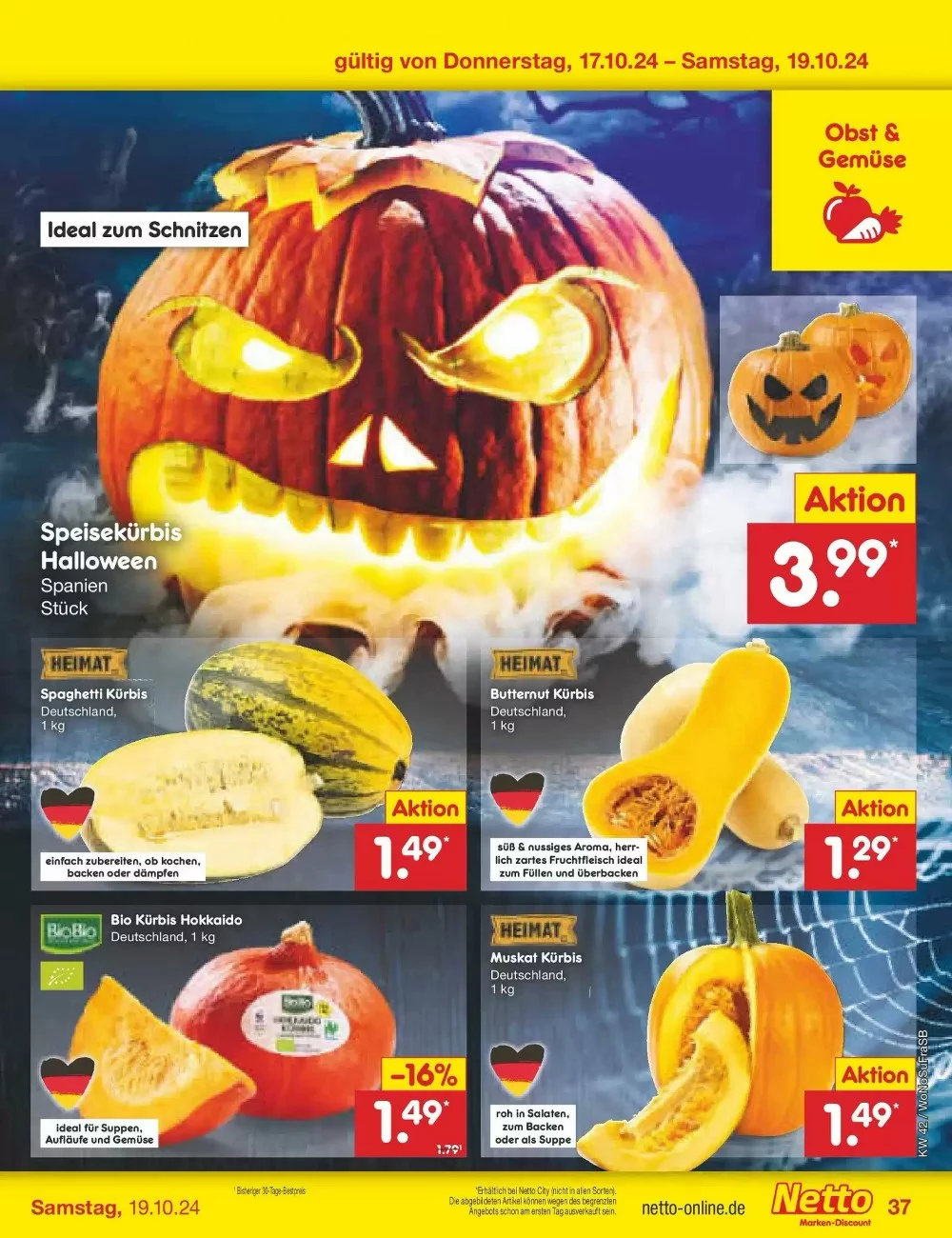 Netto Marken-Discount Prospekt October 2024 Wöchentliche Angebote, Rabatte, Ermäßigungen und digitale Gutscheine.