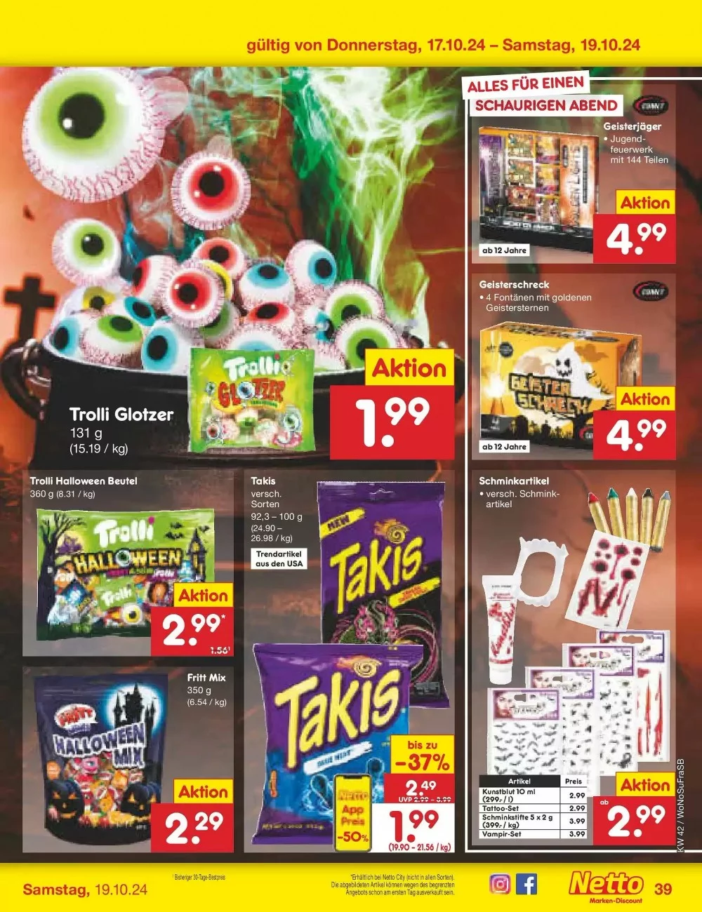 Netto Marken-Discount Prospekt October 2024 Wöchentliche Angebote, Rabatte, Ermäßigungen und digitale Gutscheine.