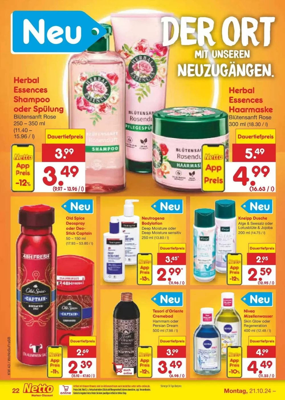 Netto Marken-Discount October 2024 Wöchentliche Angebote, Rabatte, Ermäßigungen und digitale Gutscheine.