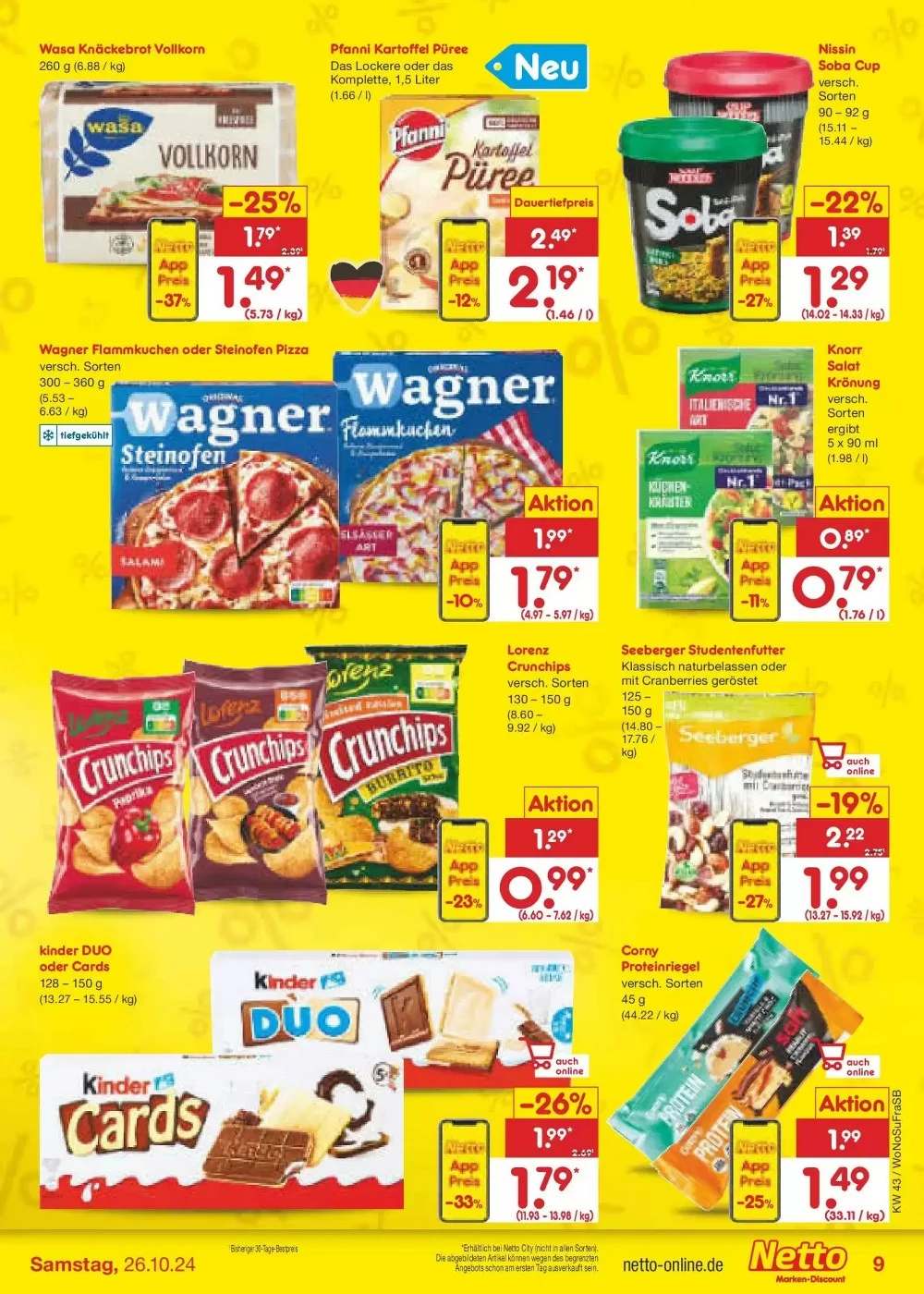 Netto Marken-Discount October 2024 Wöchentliche Angebote, Rabatte, Ermäßigungen und digitale Gutscheine.