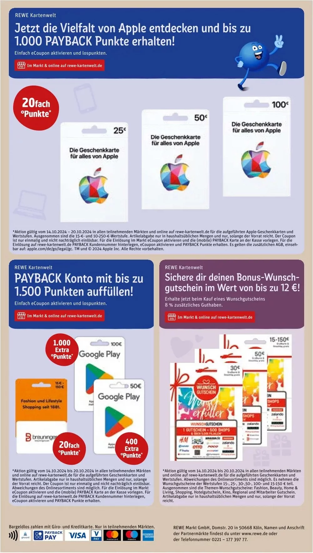 Rewe October 2024 Wöchentliche Angebote, Rabatte, Ermäßigungen und digitale Gutscheine.