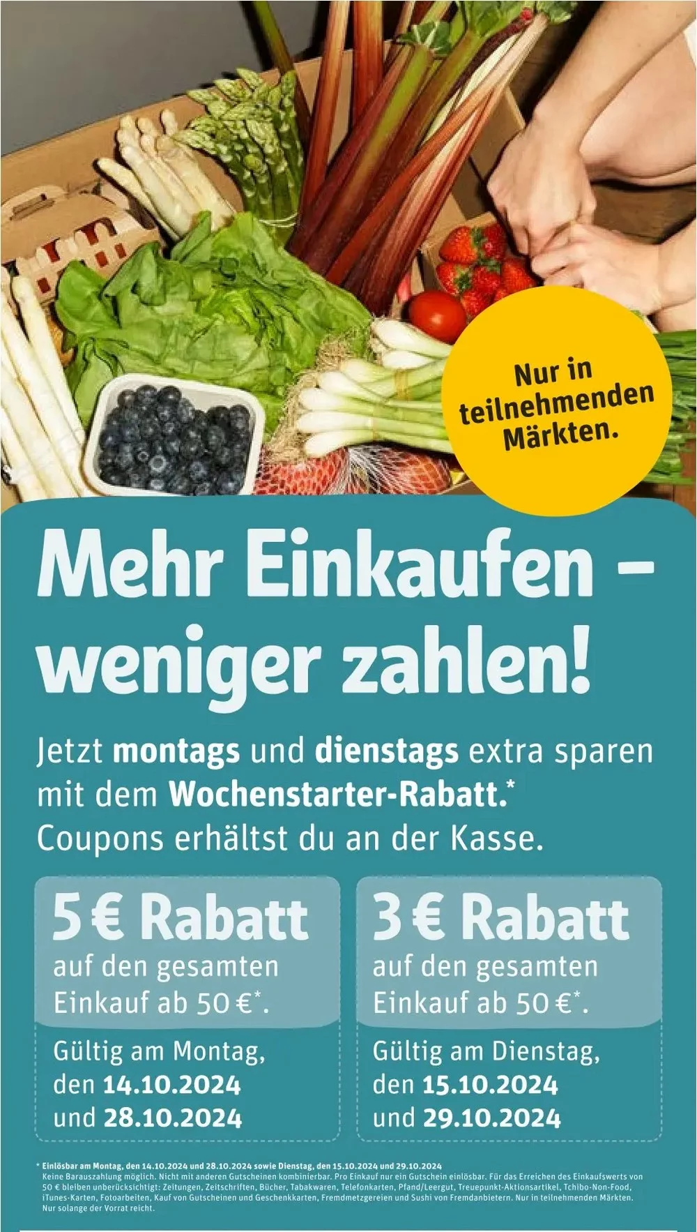 Rewe October 2024 Wöchentliche Angebote, Rabatte, Ermäßigungen und digitale Gutscheine.