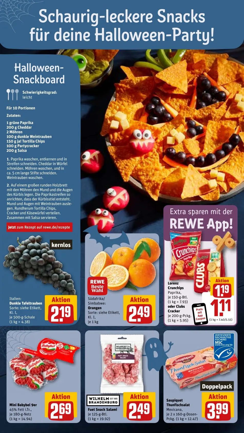 Rewe Prospekt October 2024 Wöchentliche Angebote, Rabatte, Ermäßigungen und digitale Gutscheine.