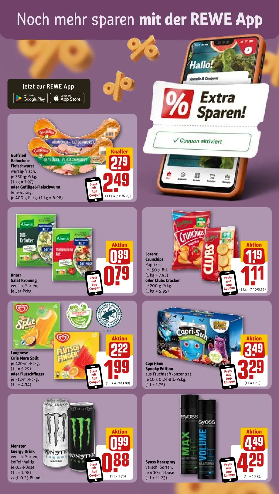 Rewe Prospekt October 2024 Wöchentliche Angebote, Rabatte, Ermäßigungen und digitale Gutscheine.