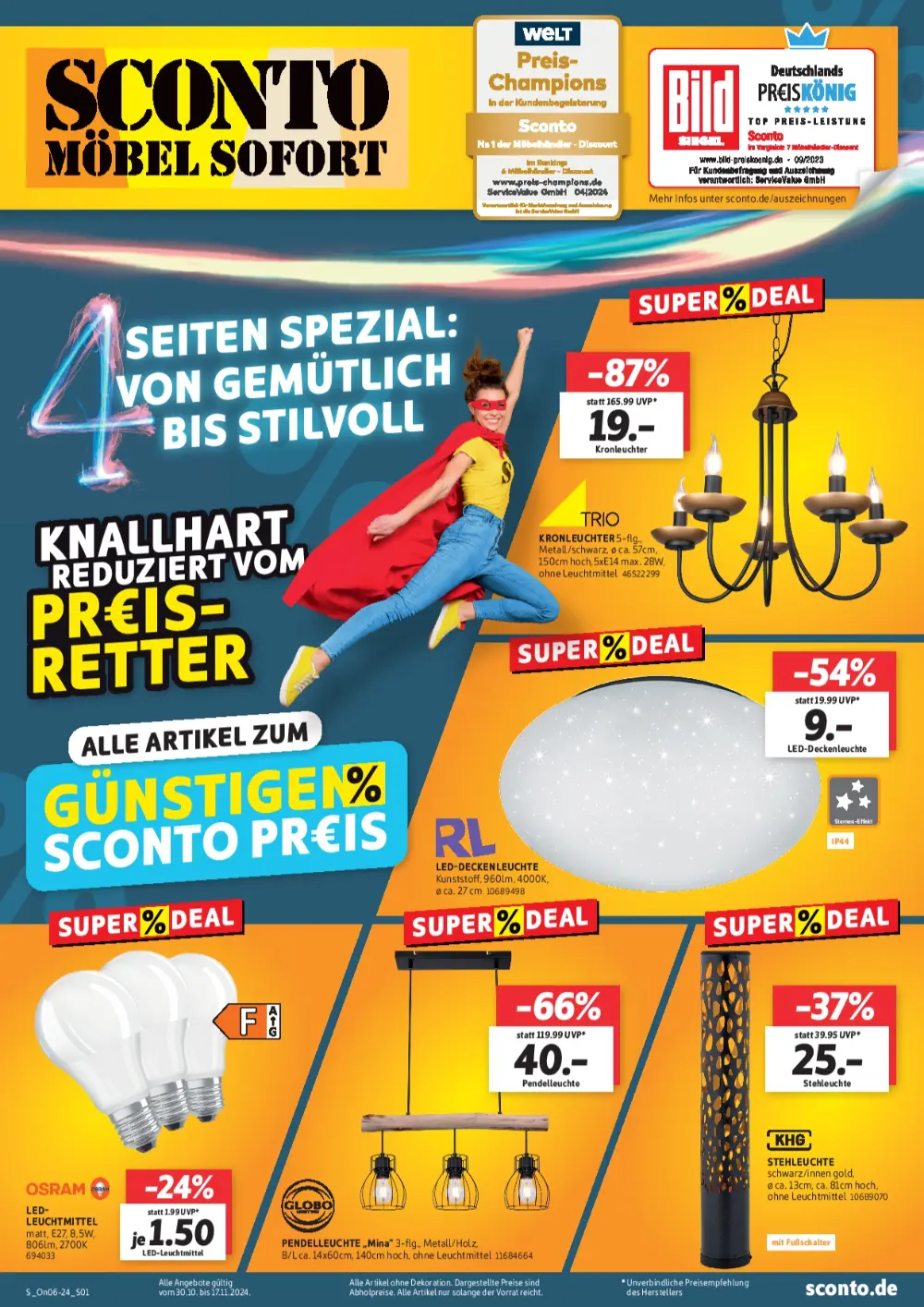 Sconto Black Friday November 2024 Wöchentliche Angebote, Rabatte, Ermäßigungen und digitale Gutscheine.