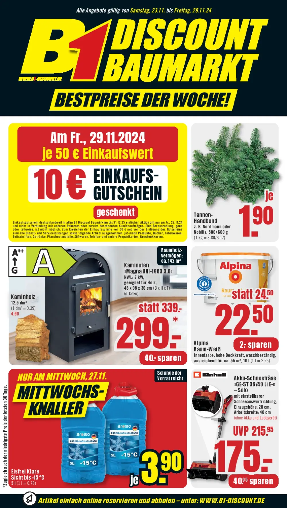 B1 Discount Baumarkt Prospekt Black Friday 2024 KW48