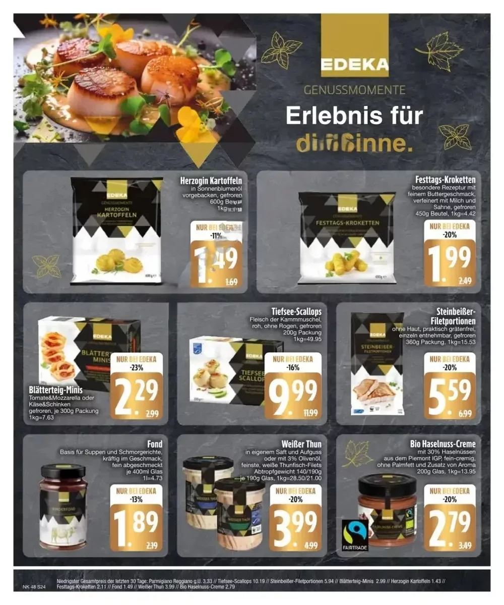 Edeka Black Friday November 2024 Wöchentliche Angebote, Rabatte, Ermäßigungen und digitale Gutscheine.