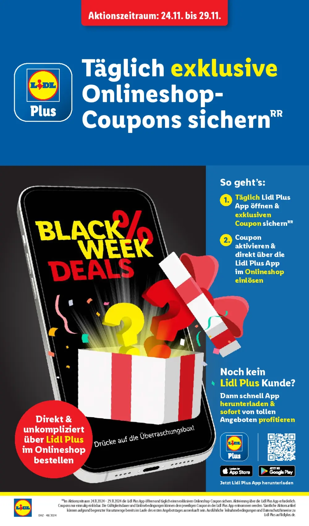 Lidl Black Friday November 2024 Wöchentliche Angebote, Rabatte, Ermäßigungen und digitale Gutscheine.