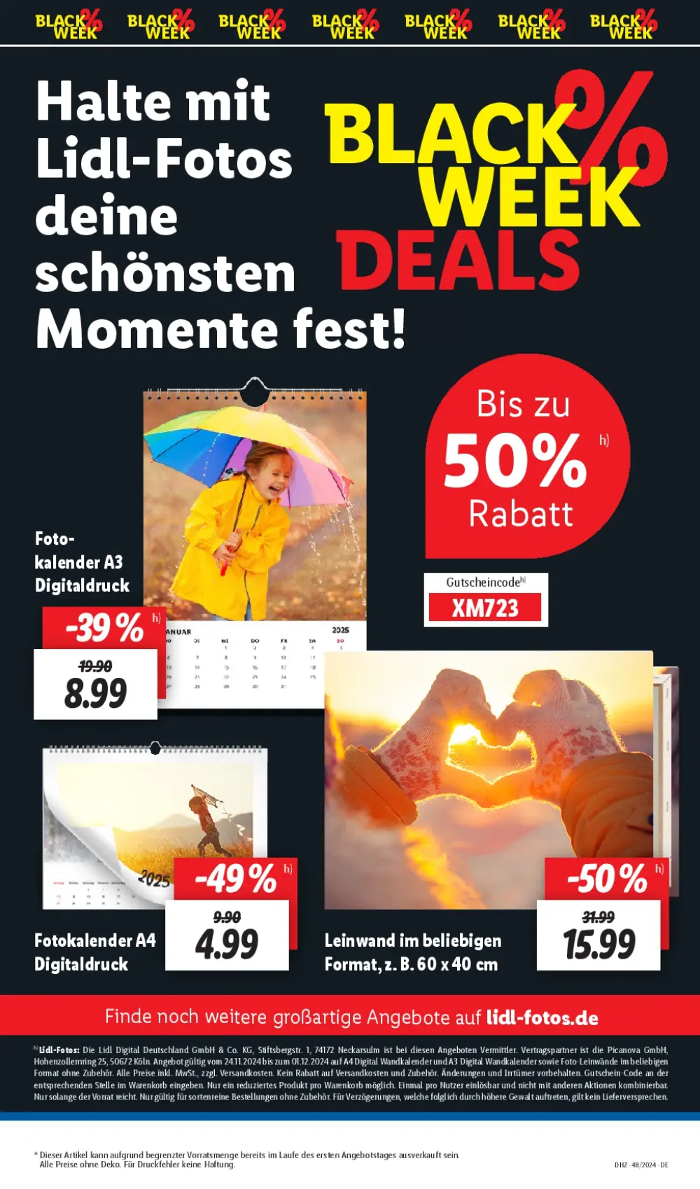 Lidl Black Friday November 2024 Wöchentliche Angebote, Rabatte, Ermäßigungen und digitale Gutscheine.