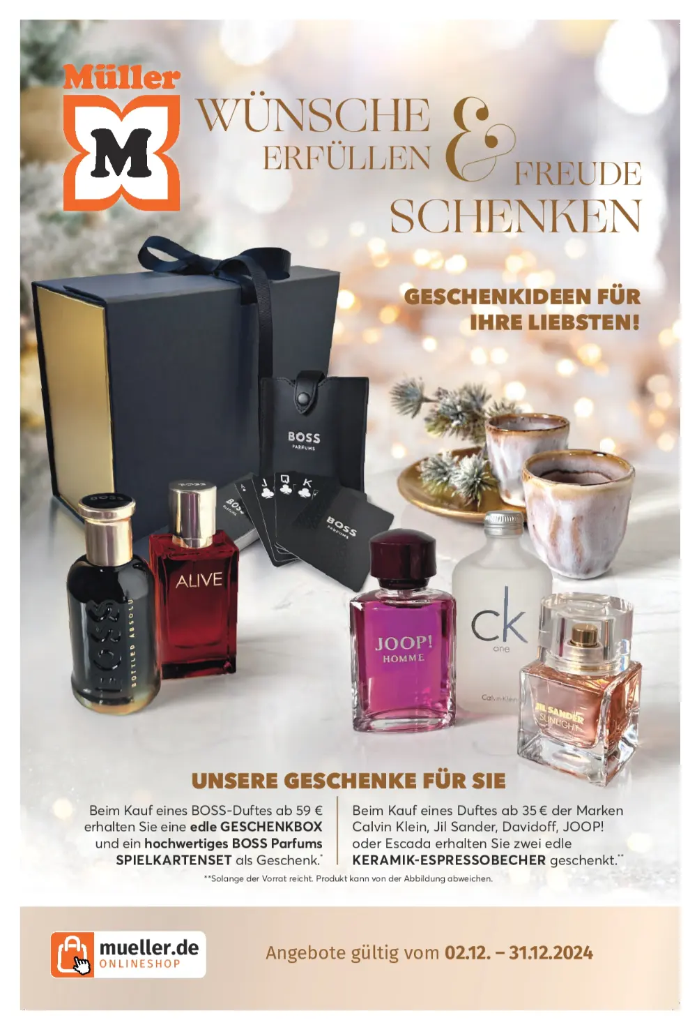 Müller Weihnachten January 2025 Wöchentliche Angebote, Rabatte, Ermäßigungen und digitale Gutscheine.