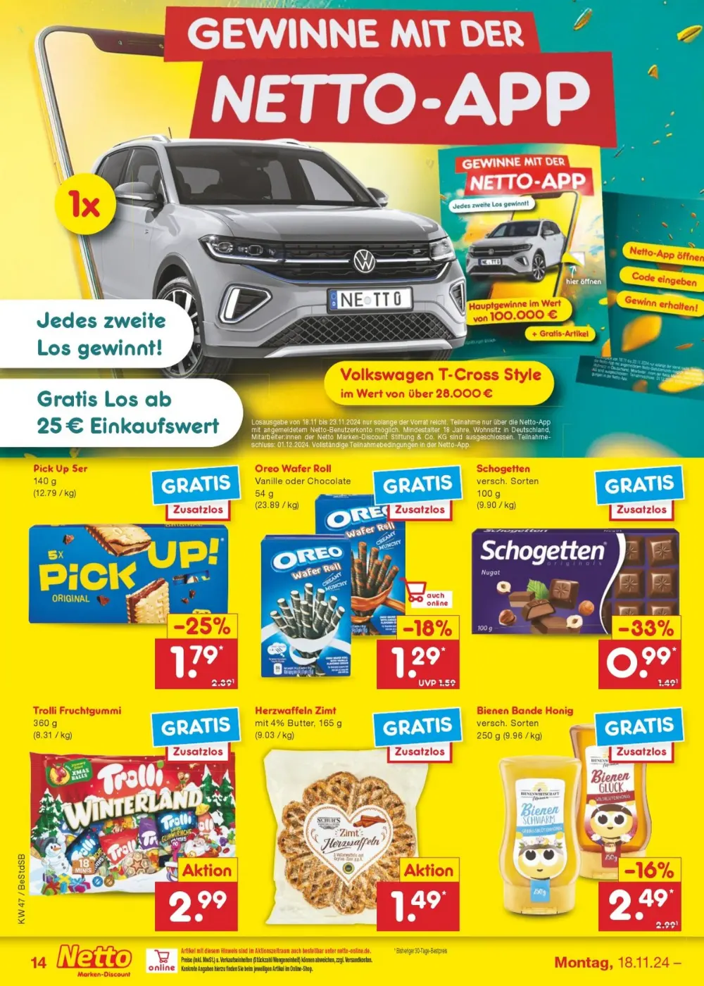 Netto Marken-Discount November 2024 Wöchentliche Angebote, Rabatte, Ermäßigungen und digitale Gutscheine.