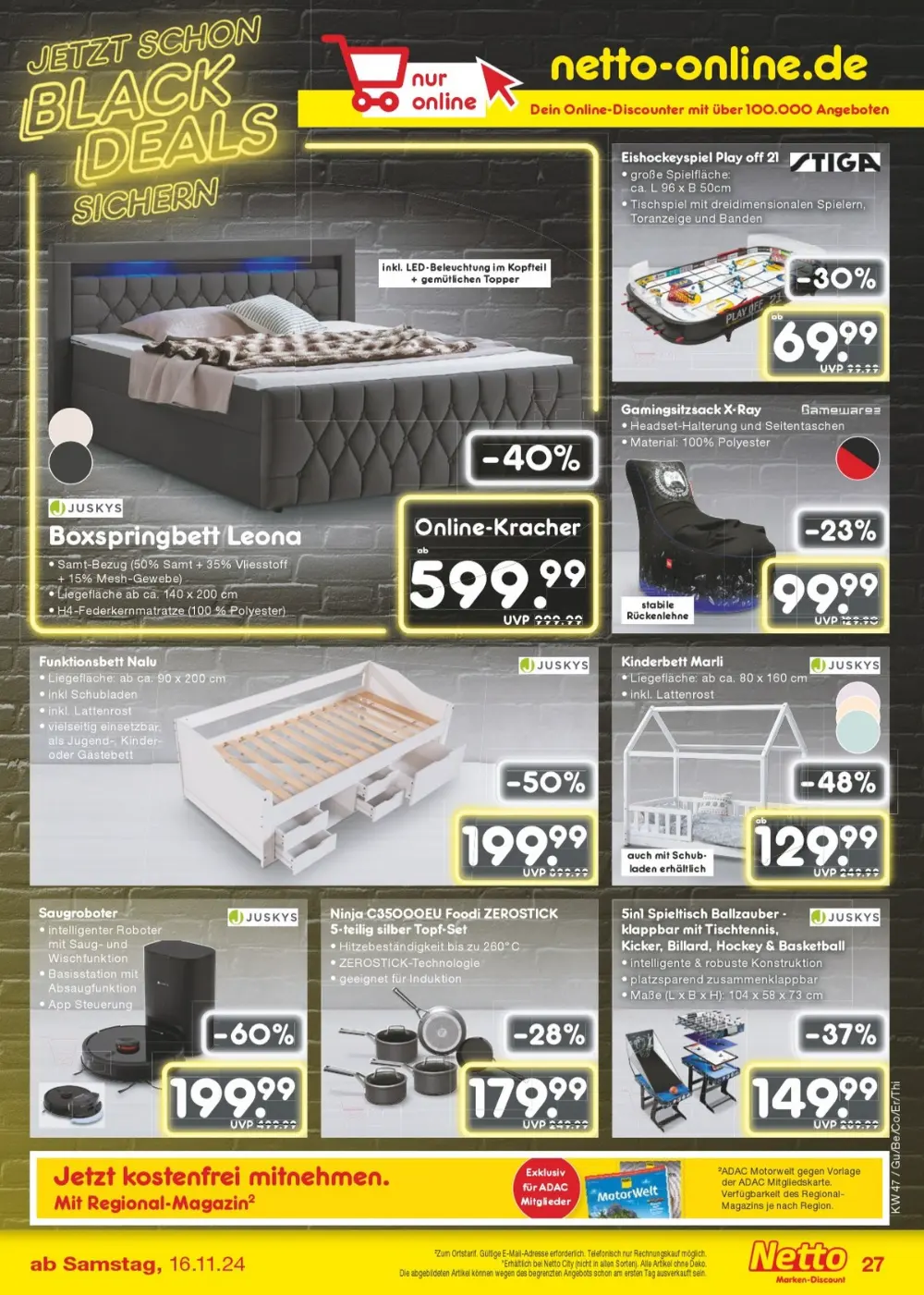 Netto Marken-Discount Black Friday November 2024 Wöchentliche Angebote, Rabatte, Ermäßigungen und digitale Gutscheine.