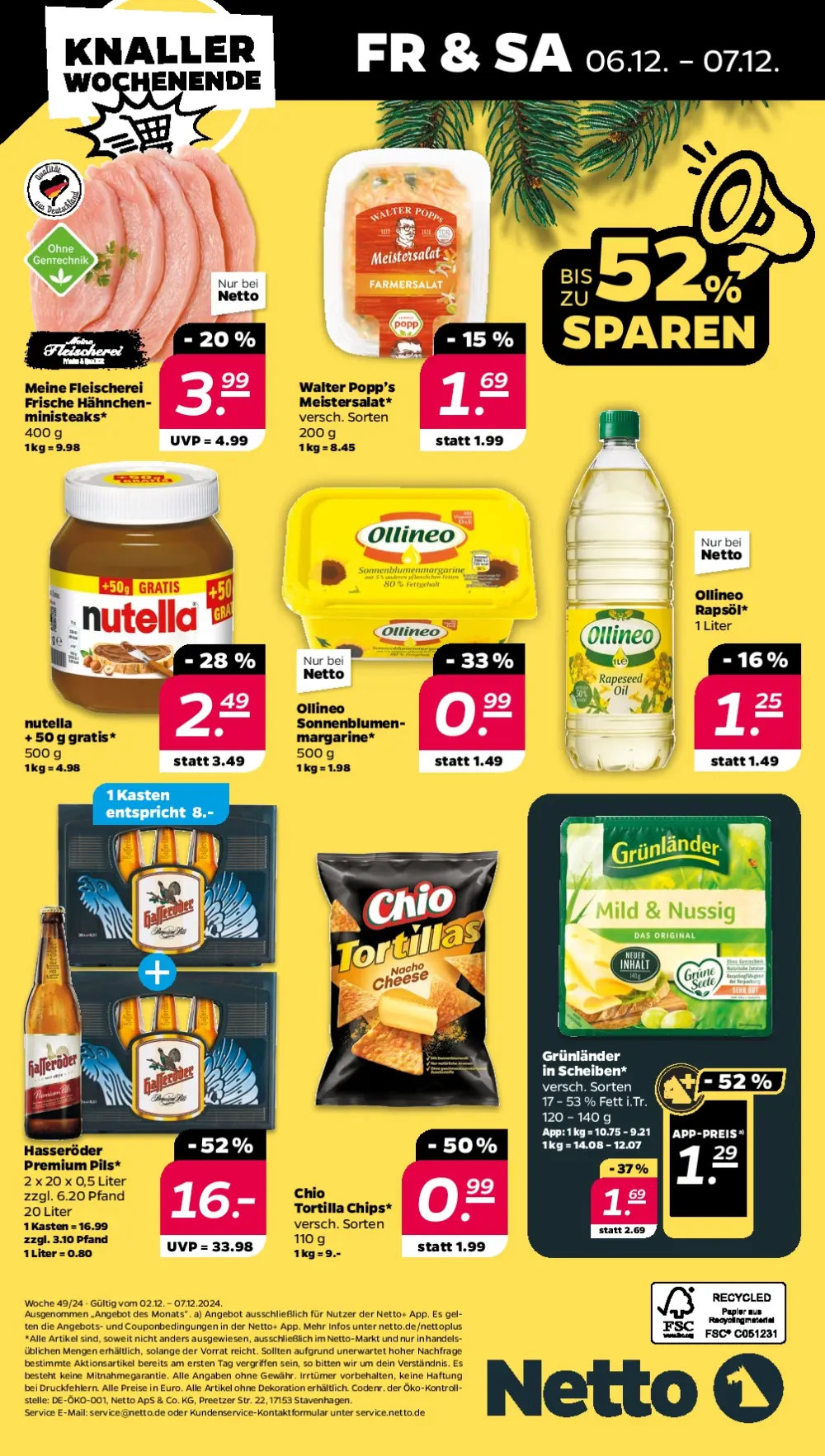 Netto Prospekt December 2024 Wöchentliche Angebote, Rabatte, Ermäßigungen und digitale Gutscheine.