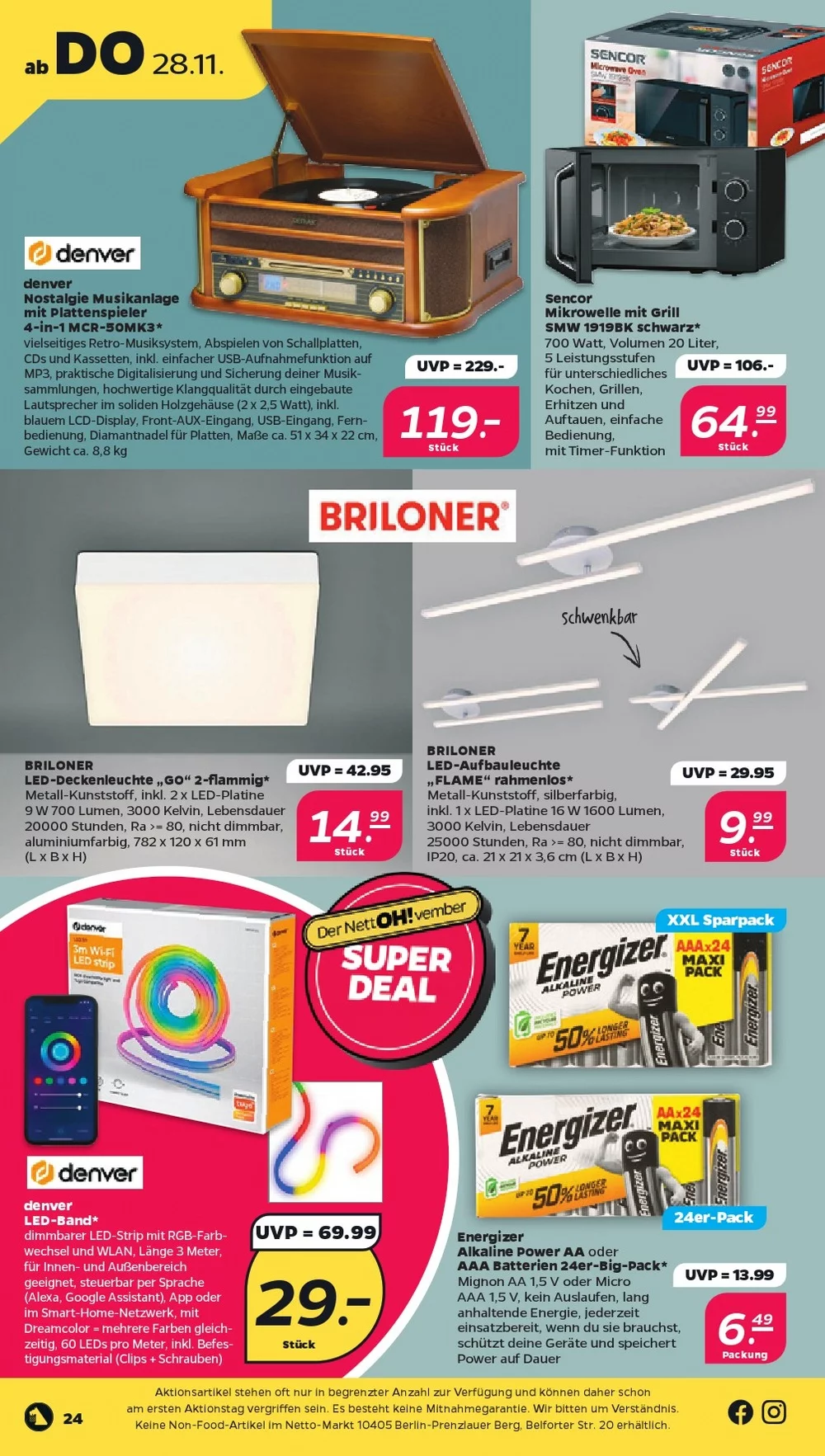 Netto Black Friday November 2024 Wöchentliche Angebote, Rabatte, Ermäßigungen und digitale Gutscheine.