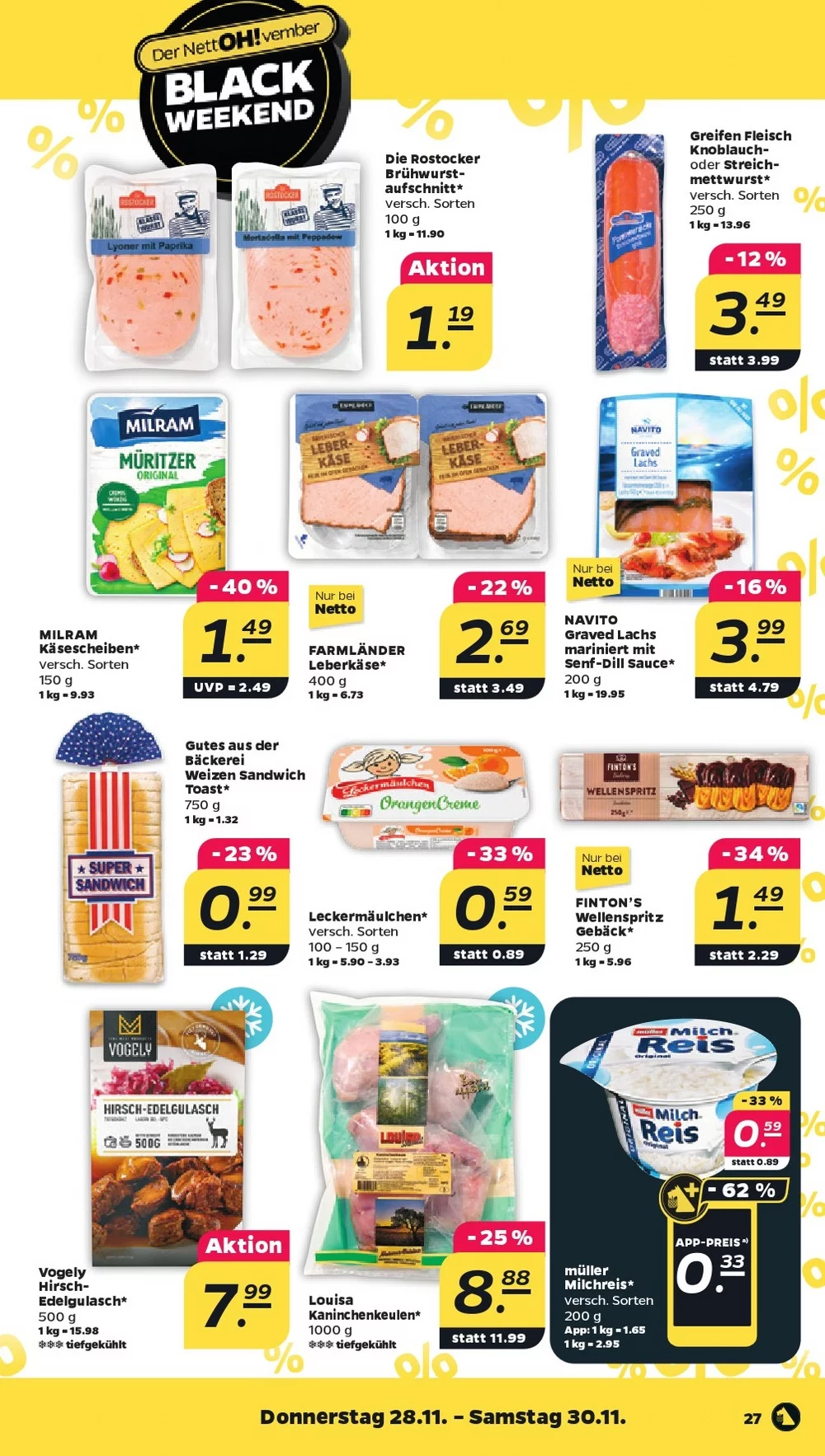 Netto Black Friday November 2024 Wöchentliche Angebote, Rabatte, Ermäßigungen und digitale Gutscheine.