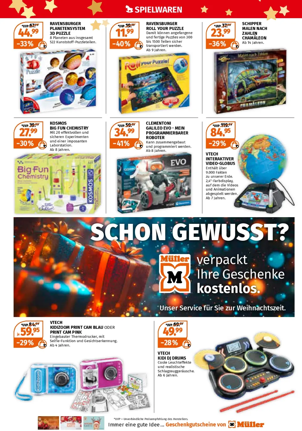 Müller Weihnachten January 2025 Wöchentliche Angebote, Rabatte, Ermäßigungen und digitale Gutscheine.