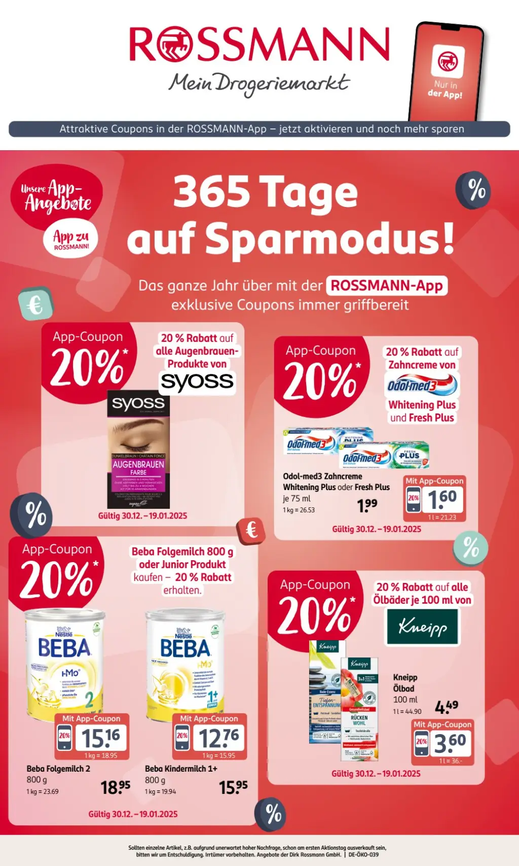 Rossmann Prospekt Coupons Dezember 30