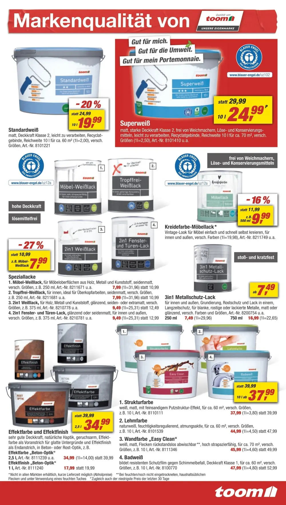 Toom Baumarkt Prospekt January 2025 Wöchentliche Angebote, Rabatte, Ermäßigungen und digitale Gutscheine.