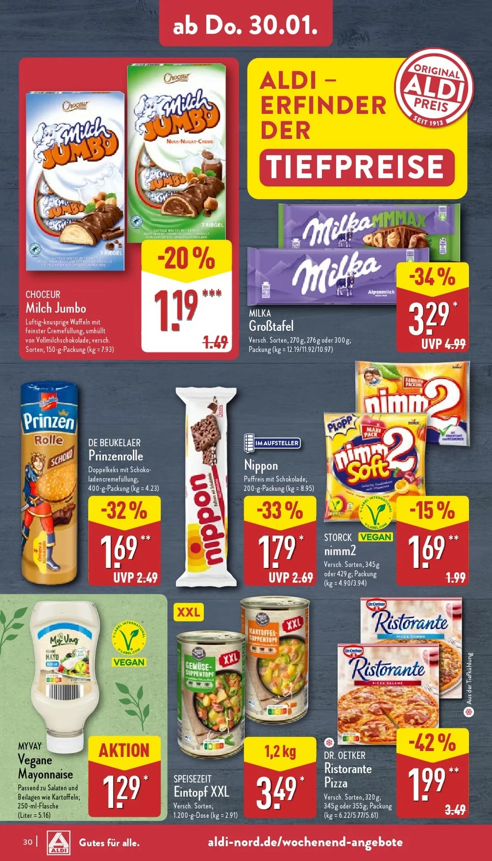 Aldi Nord Prospekt January 2025 Wöchentliche Angebote, Rabatte, Ermäßigungen und digitale Gutscheine.