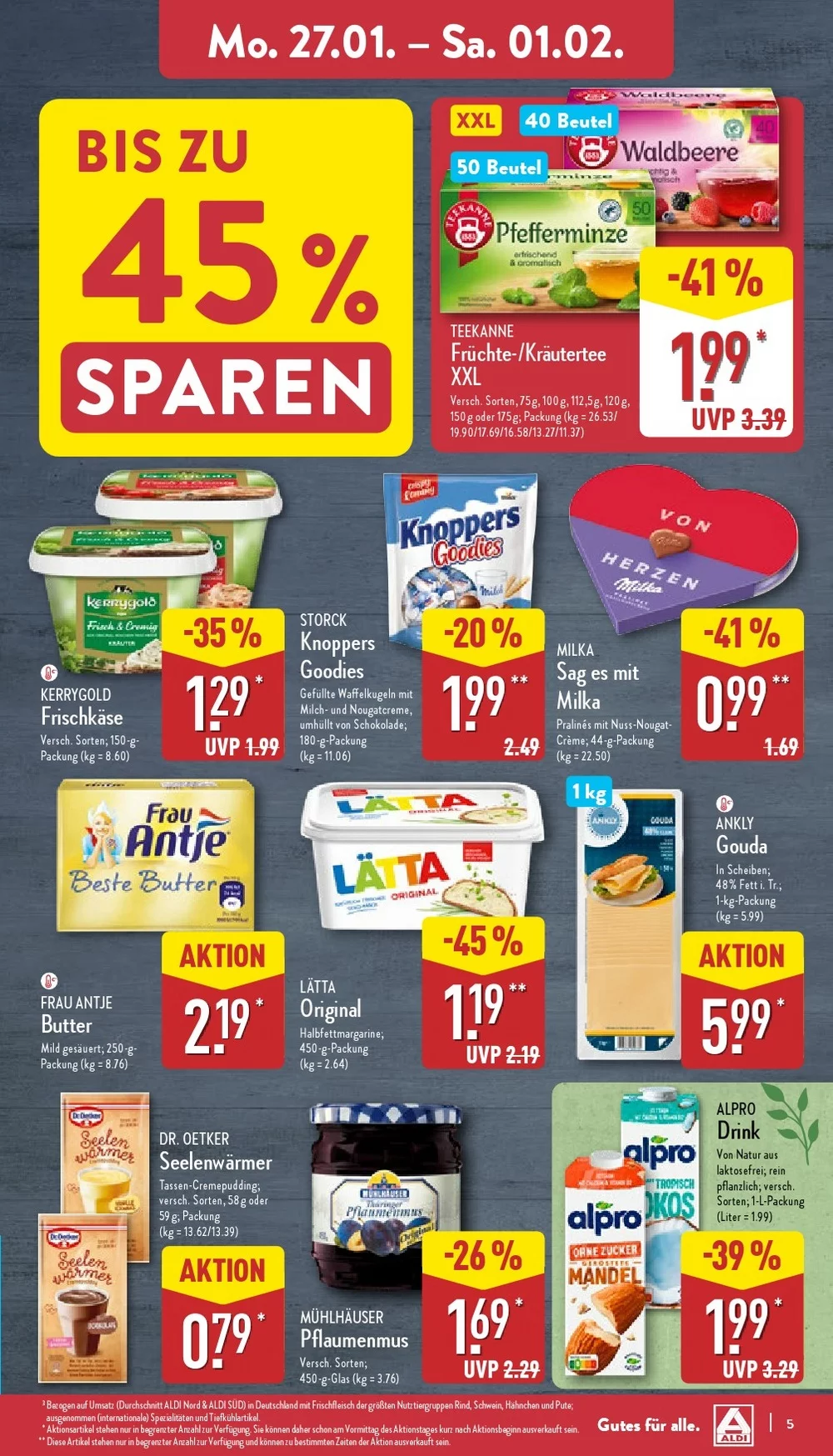 Aldi Nord Prospekt January 2025 Wöchentliche Angebote, Rabatte, Ermäßigungen und digitale Gutscheine.